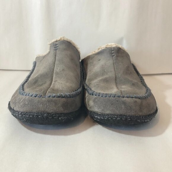SOREL Falcon Ridge II Slippers Men's Size 12 Gray Black Sherpa Lining Shoe - Picture 6 of 11
